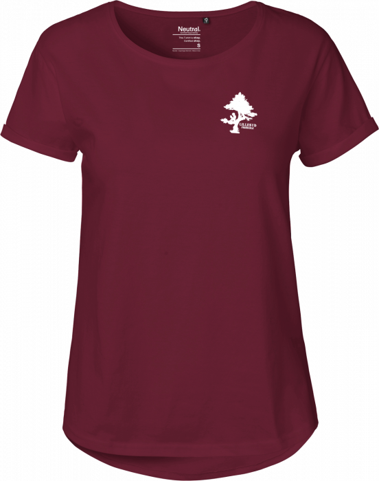 Neutral - Lillesyd Friskole Roll-Up T-Shirt Women - Bordeaux